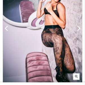 Fleur du Mal Rose Lace Tights-NWT